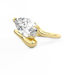 Yellow Gold Pear Cut Engagement Ring