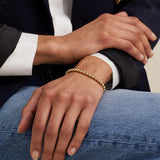 Yellow gold bead ball bracelet maxi 3 