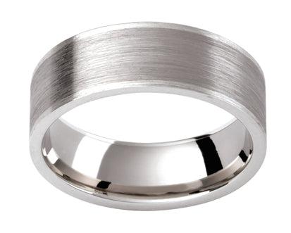 Adrian | Brushed mens ring with cool edges