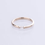 baguette cut diamond ring 9kt Yellow gold 