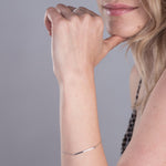 White gold 9ct bar bracelet