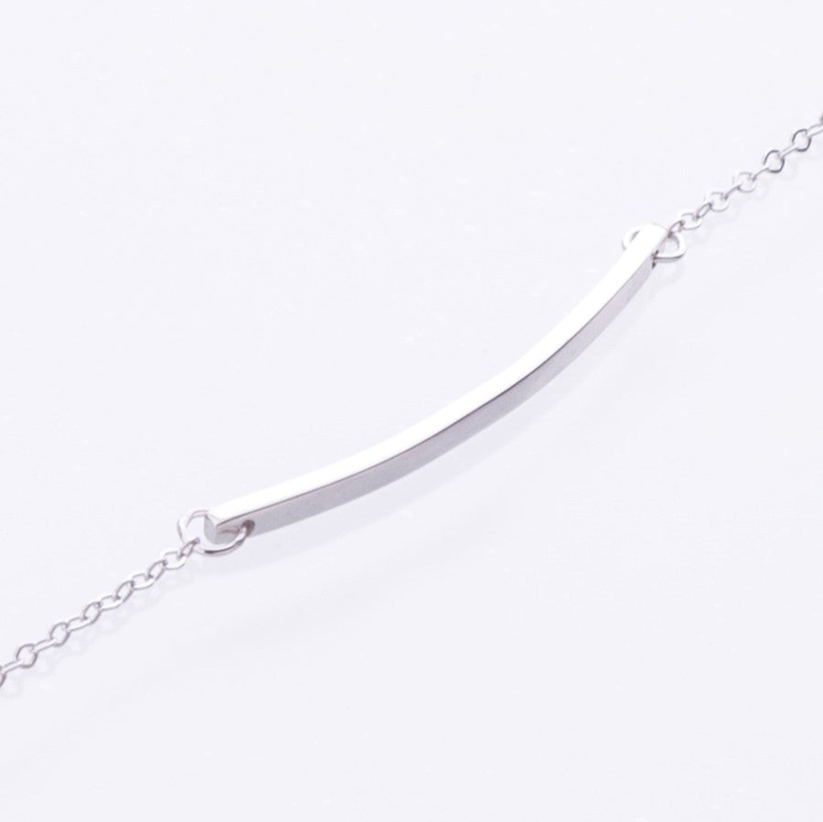 White gold 9ct bar bracelet