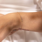 bezel diamond set bracelet 9kt gold 