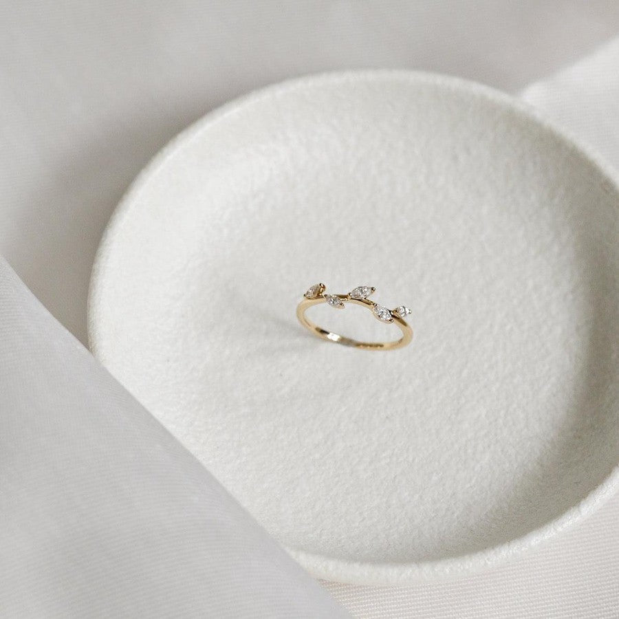 Branch Ring - beautifully set marquise shape diamonds