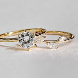 Branch Ring - beautifully set marquise shape diamonds