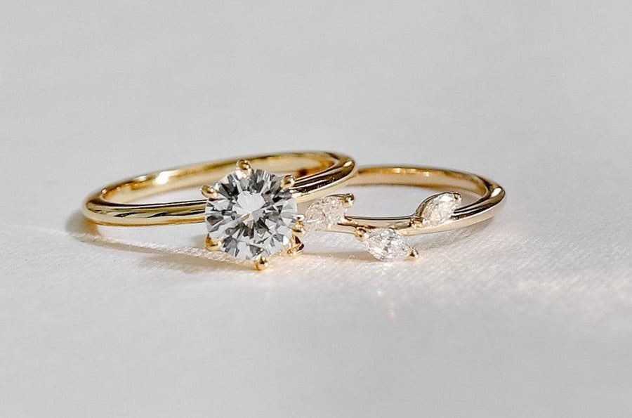 Branch Ring - beautifully set marquise shape diamonds