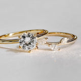 Branch Ring - beautifully set marquise shape moissanite