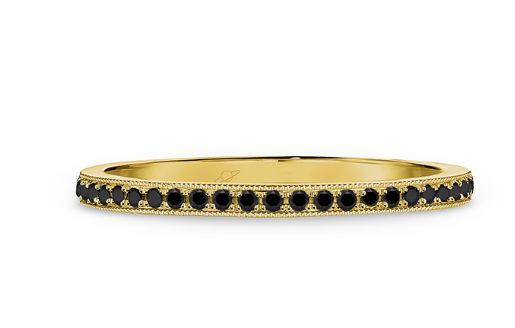 Briana - black diamond wedding or eternity ring