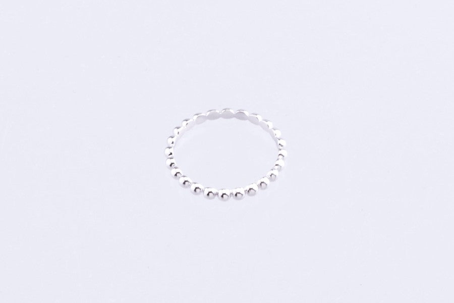 Bubble ring white gold 