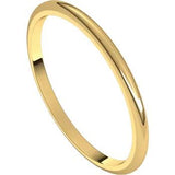 classic half round Yellow gold wedding band