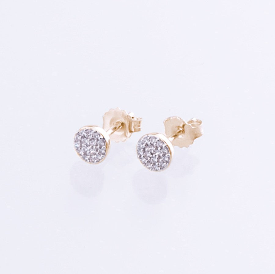 9ct Yellow Gold Cluster Stud Earrings