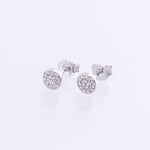 9kt White Gold Diamond Cluster Stud Earrings