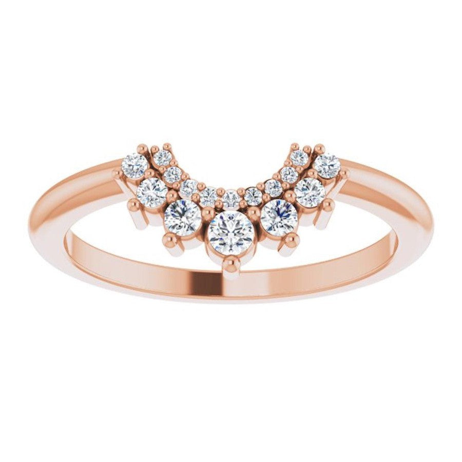  crown ring with a double halo of round diamonds with natural or lab diamonds 
