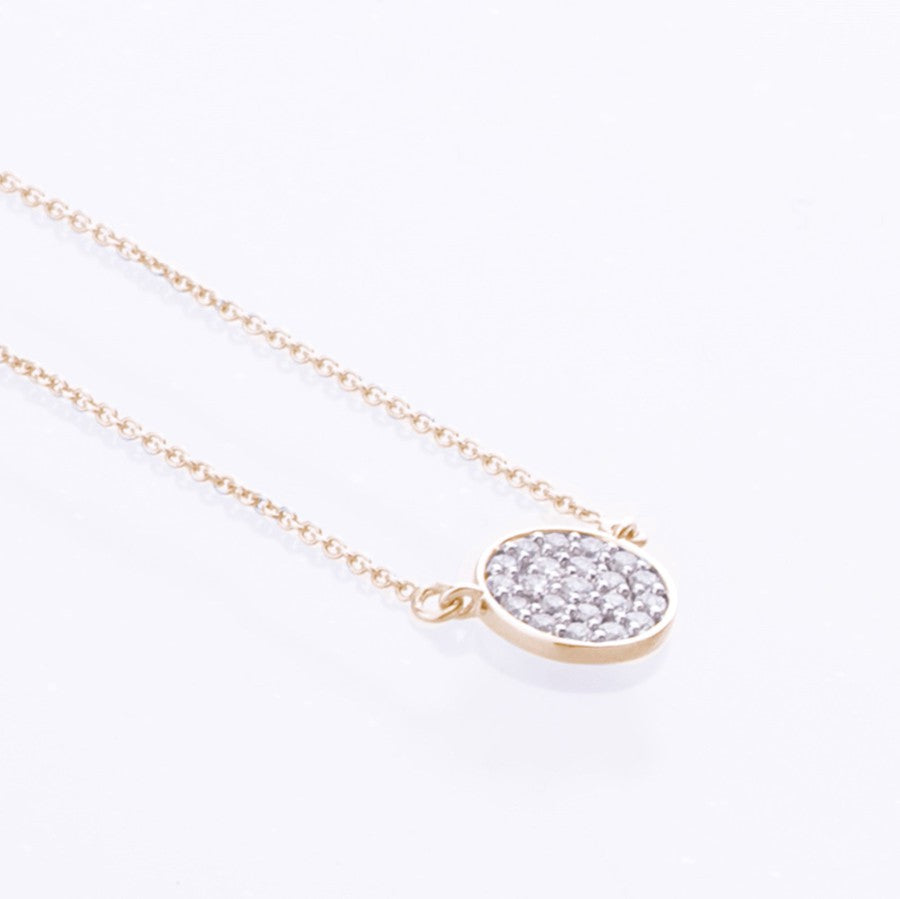 diamond cluster pendant 9kt yellow gold 
