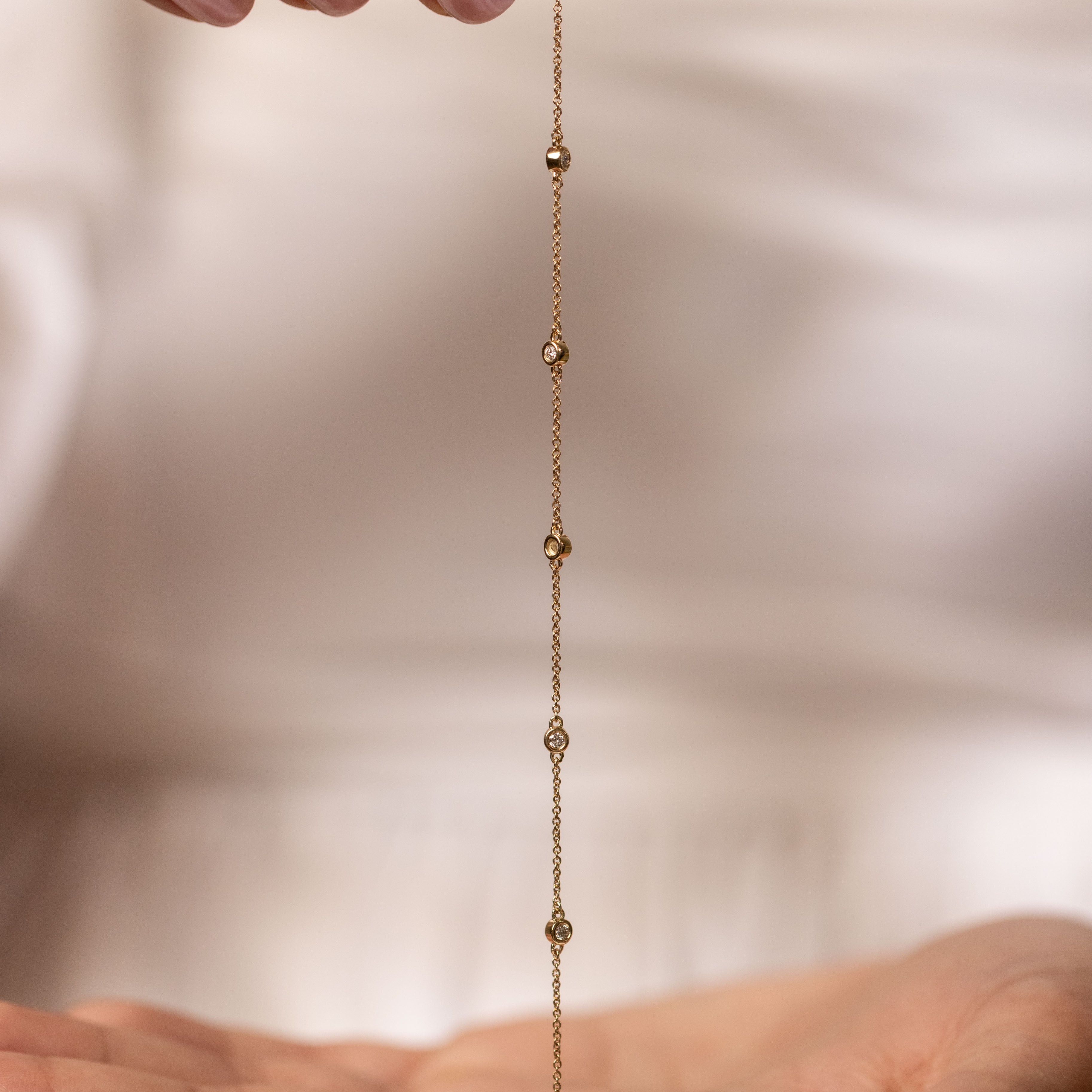 diamond dot chain bracelet 