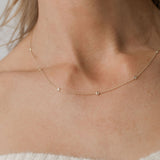diamond dotted necklace