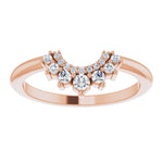rose gold crown ring with a double halo of round diamonds