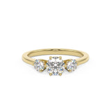 Elle Round Brilliant Diamond Trilogy Engagement Ring