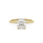 elongated cushion cut solitaire engagement ring