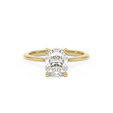 elongated cushion cut diamond solitaire engagement ring