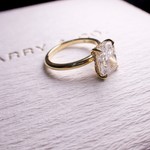 elongated cushion cut with hidden halo 