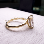 elongated cushion cut with hidden halo  gold