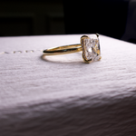 elongated solitair cushion cut 
