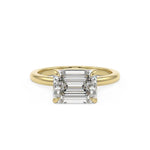 Emerald cut set at east west
