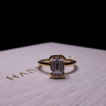 emerald cut half bezel 