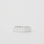 Emerald cut diamond wedding or eternity ring