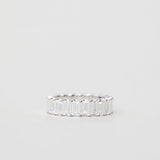 Emerald cut diamond wedding or eternity ring