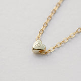 engraved tiny heart pendant