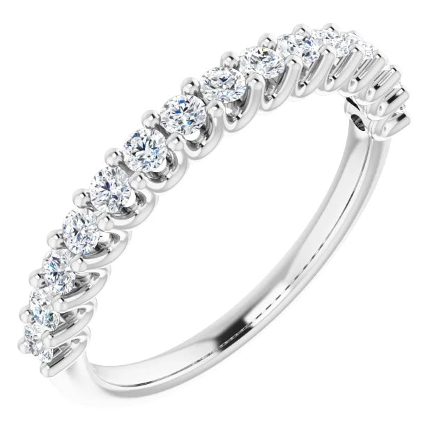 White gold diamond eternity ring claws