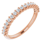 rose gold diamond wedding ring claw set