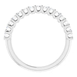 U prong set white gold diamond ring