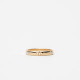 Flat profile diamond etched wedding ring