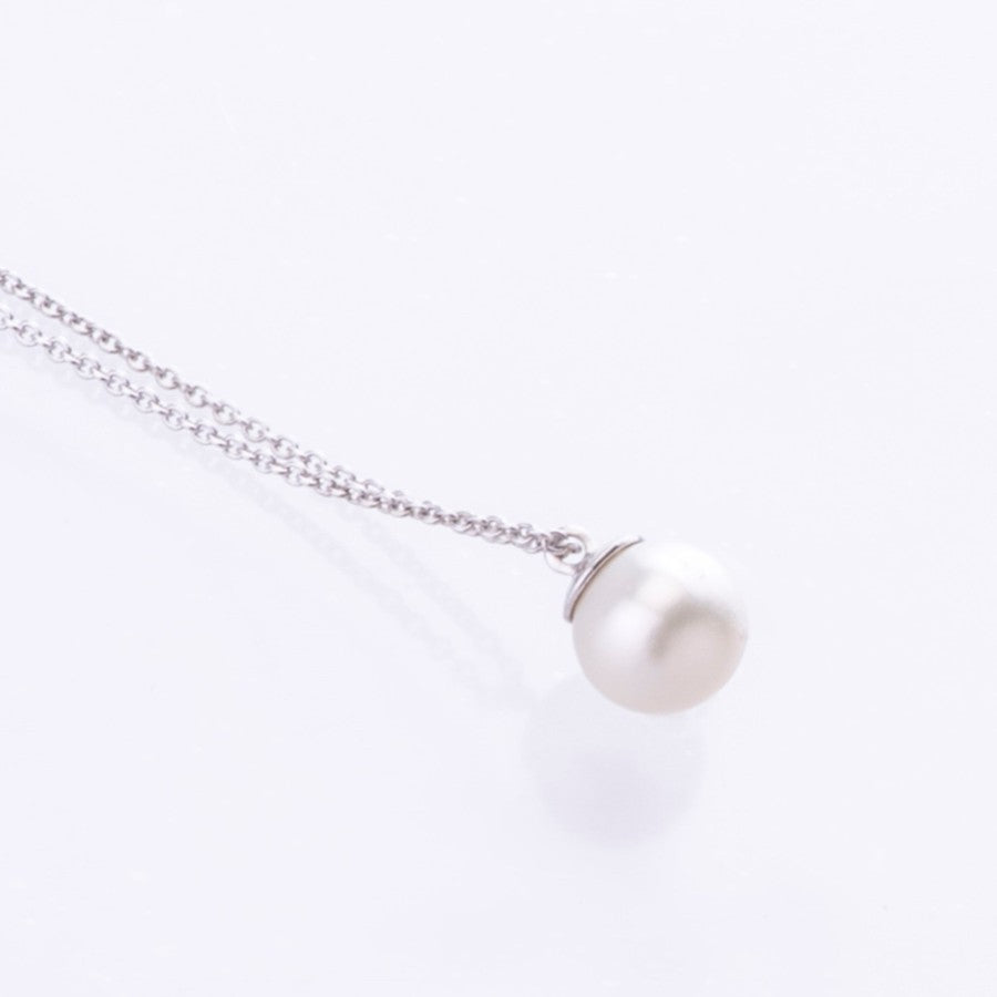 freshwater pearl pendant and necklace white gold 