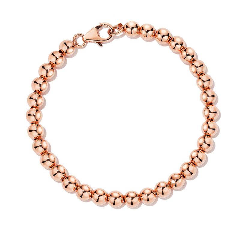 rose gold bead ball bracelet