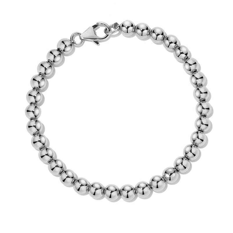 silver bead ball bracelet