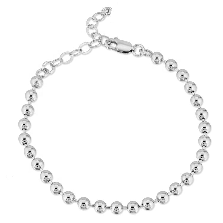 Silver bead ball bracelet