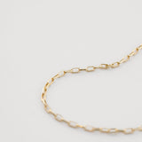 gold paperclip link chain necklace
