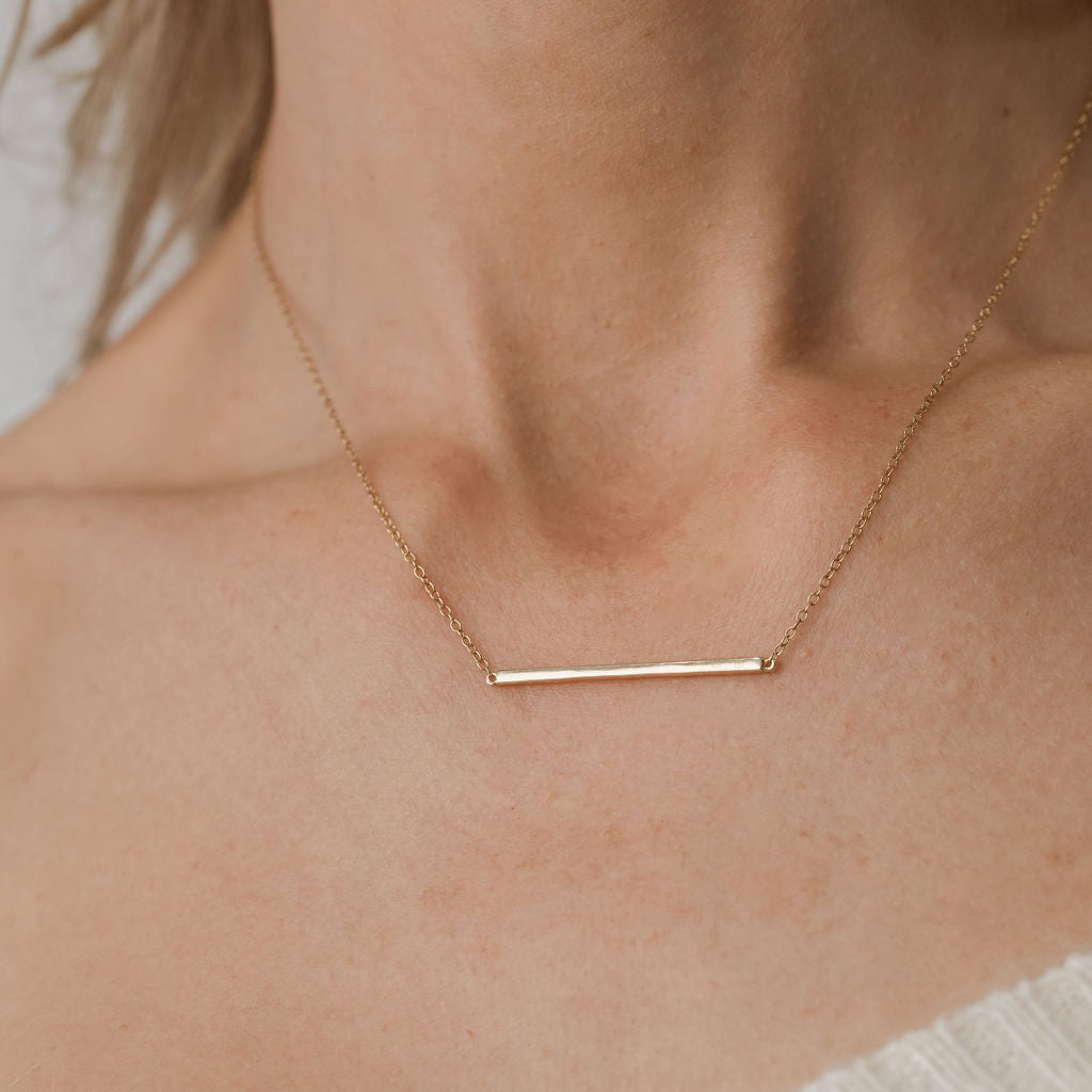 gold bar necklace