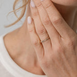 gold knife edge wedding ring