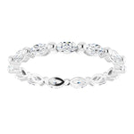 white gold diamond wedding ring with marquise diamonds