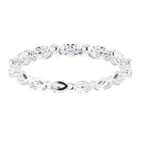 white gold diamond wedding ring with marquise diamonds