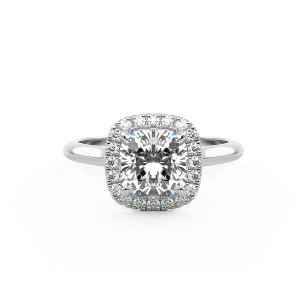 Gretta Cushion Cut Halo Diamond Ring