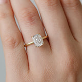 Elongated Cushion Cut Solitaire Engagement Ring