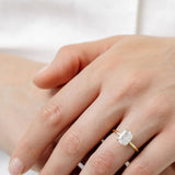 Elongated Cushion Cut Solitaire Engagement Ring