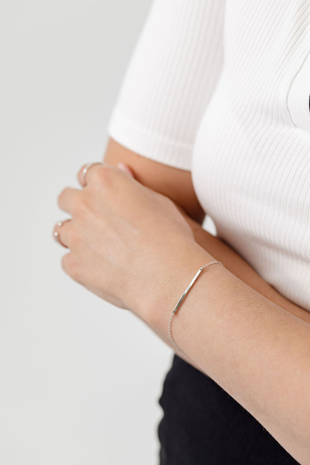 engravable bar bracelet