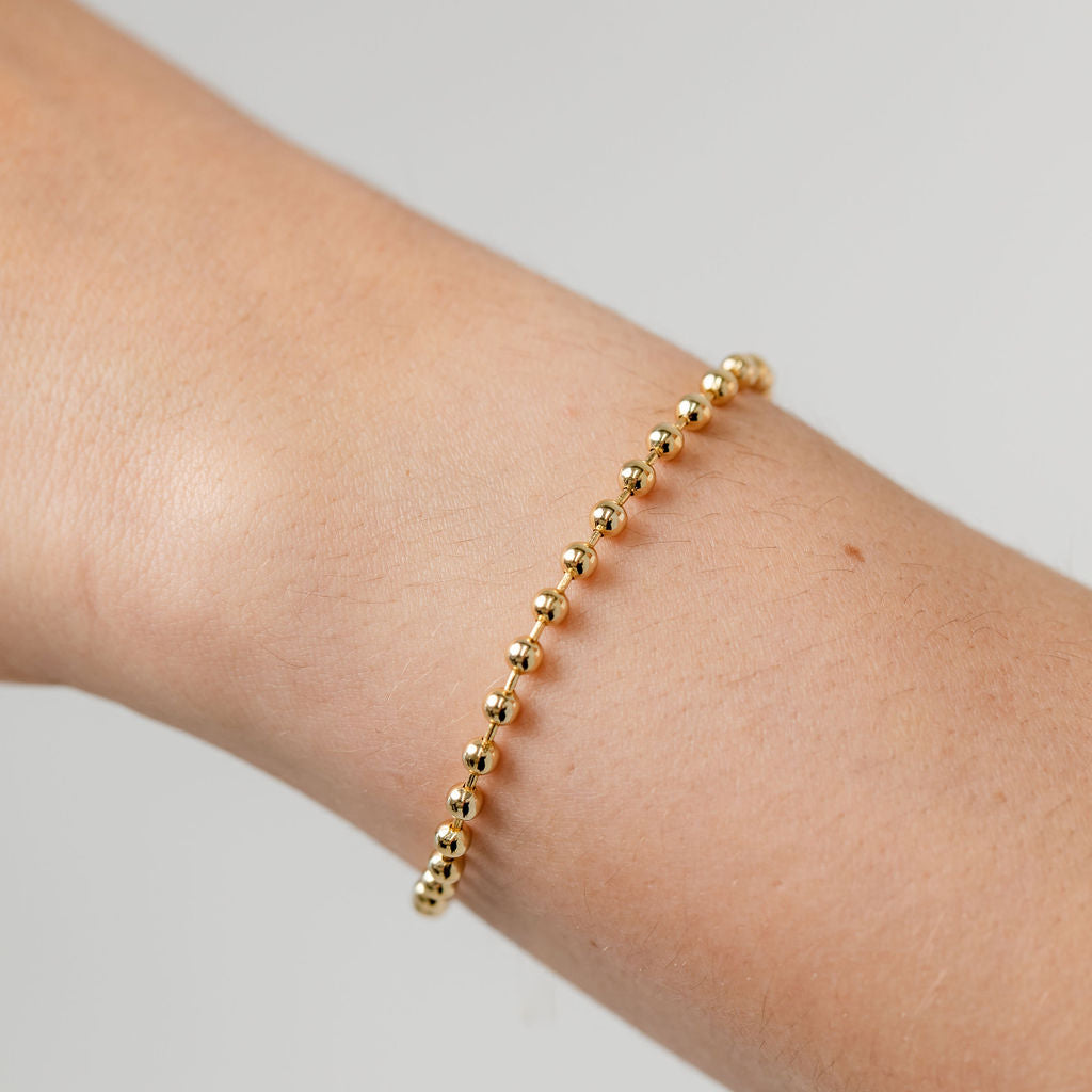 Mini gold ball bracelet